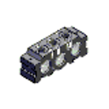 CNVL-4H-3H - 过渡连接模块（连接 G1/8 阀用气路板和 G1/4 阀用气路板）