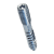 BN 20215 - Hanger bolts with hexalobular (6 Lobe) socket, steel, zinc plated blue