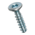 BN 11308 - Flat countersunk head screws with hexalobular socket Torx plus® / Autosert®, fully threaded (EJOT PT®; WN 1423), steel heat-treated 380 HV, zinc plated blue