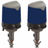Valvula saca muestra PEX PEAX - PEAX DN06 DIN micro clamp Ø 25.4 con cabezal de control Sorio