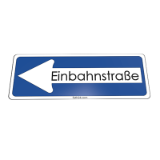 Pictogramme indication direction en allemand "Einbahnstraße", à gauche
