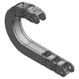 Series 2450 - Crossbars openable along inner radius from both sides, closed along outer radius - Half e-tubes