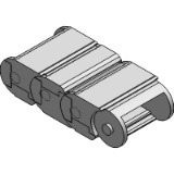 Chain link - Lids openable along the inner radius, from both sides