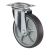 MAE-TR-LR-TPE-GR - Transport castors, swivel castors with perforated plate, rubber bandage TPE, grey