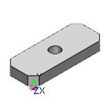 HRFCB, HUFCB - Flat Bar / Rolled Aluminum Mounting Plates / Brackets - B Dim. Selectable, B Dim. Configurable - HRFCB/HUFCB