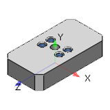 HRMCD - Flat Bar Mounting Plates / Brackets - Center Symmetrical Type - HRMCD