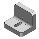 LRDDG - L Shaped Machined Mounting Plates / Brackets - Center Symmetrical Type - LRDDG