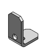 SL-FALBS, SH-FALBS, SHD-FALBS - (Precision Cleaning) L-Shaped Sheet Metal Mounts - Center Hole and Double Holes, Dimensions Configurable