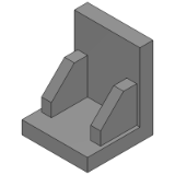 SL-WAW, SH-WAW, SHD-WAW - (Precision Cleaning) L-Shaped Welded Mounts - Double Gusset Type