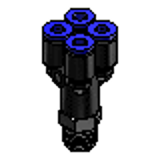 DSLYL - One-Touch Couplings - Manifold, Double Y-Shaped, Threaded