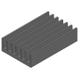 SL-HEAT, SH-HEAT, SL-HEATW, SH-HEATW, SL-HEATB, SH-HEATB - (Precision Cleaning) Aluminum Heatsinks - Clear or Black Anodize Treatment