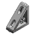 HBLDSWT8 - Supports triangulaires-Pour la série HFS8 profilés carrés en aluminium 40/80mm