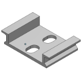 AXT100-DR - Base apilable para montaje de bloque de tipo Plug-in: Raíl DIN