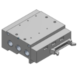 SS5X7-42P - Electroválvulas de 5 vías / Montaje en bloque / Montaje en placa base / Cable plano / Pilotaje externo común