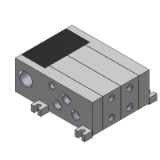VV5FS2-01 - 5 Port Solenoid Valve / Base Mounted / Plug-in - insert plug with lead wire