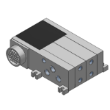 VV5FS2-01C - 5 Port Solenoid Valve / Base Mounted / Plug-in - with multi-connector