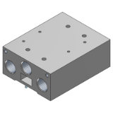 VV5FS2-30 - Electroválvula de 5 vías / Montaje individual / Modelo de base para montaje en bloque / Tipo 30