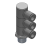 KQ2VT - D'estremità a triplo gomito orientabile (Materiale di tenuta)