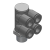 KQ2ZD (Pollici) - D'estremità a doppio gomito orientabile a 4 uscite (Materiale di tenuta)