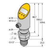 6832877 - Drucksensor (verdrehbar), mit Analogausgang und einem Transistorschaltausgang pn