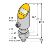 6832447 - Drucksensor (verdrehbar), mit Analogausgang und einem Transistorschaltausgang pn