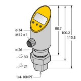 6832653 - Drucksensor (verdrehbar), mit 2 Transistorschaltausgängen pnp/npn