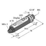 100042128 - Pressure Sensor, IO-Link with 2 PNP Transistor Switching Outputs