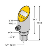 6833343 - Drucksensor, mit Analogausgang und einem Transistorschaltausgang pnp/npn, Ausgan